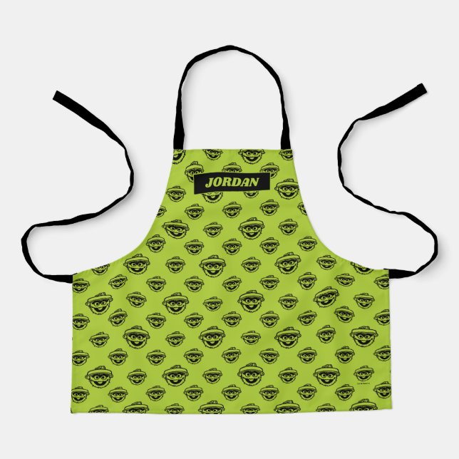 Oscar the Grouch Green Pattern Apron (Front)