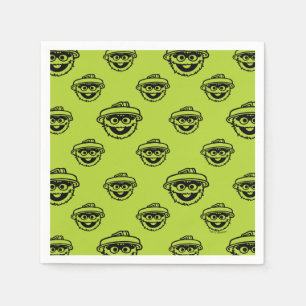 Oscar the Grouch Green Pattern Napkins