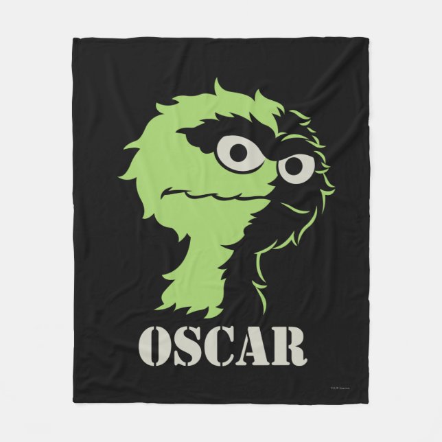 Oscar the Grouch Half Fleece Blanket (Front)