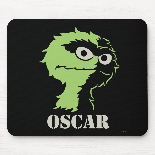 Oscar the Grouch Half Mouse Pad (Front)