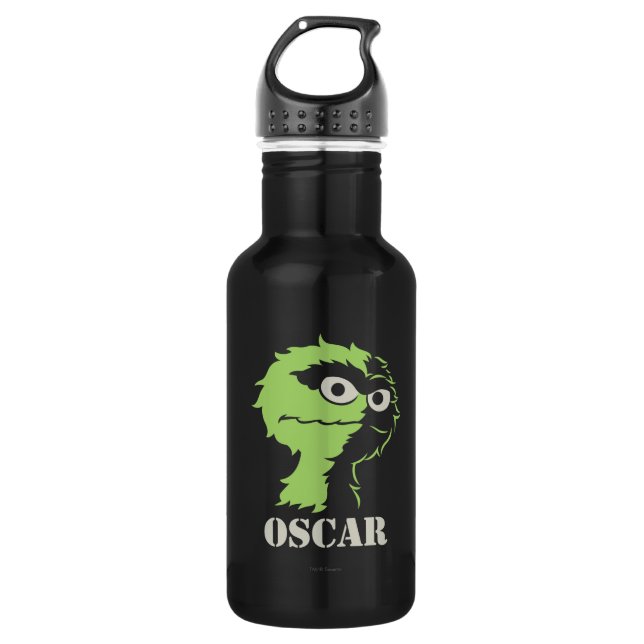 Oscar the Grouch Half Stainless Steel Water Bottle (Front)