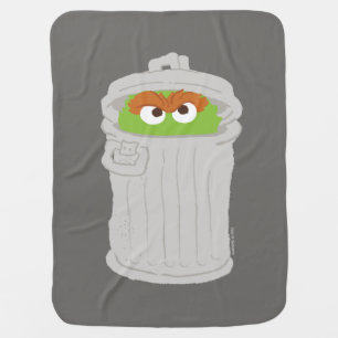 Oscar the Grouch & His Trash Can Baby Blanket