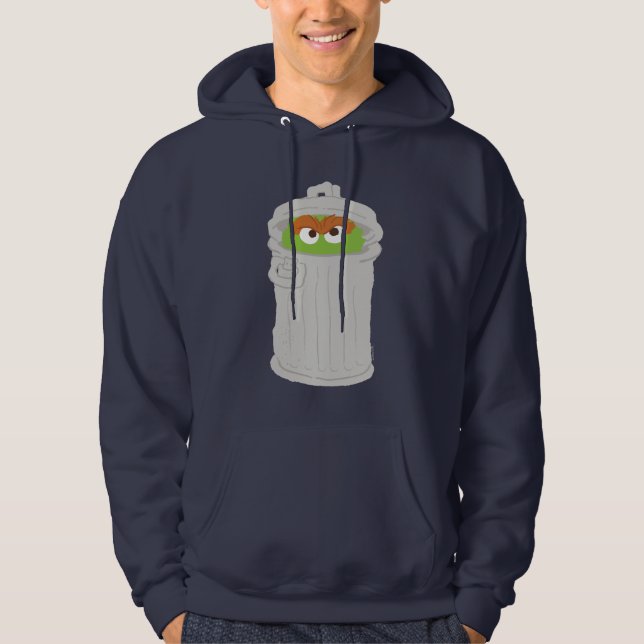 Oscar the Grouch & His Trash Can Hoodie (Front)