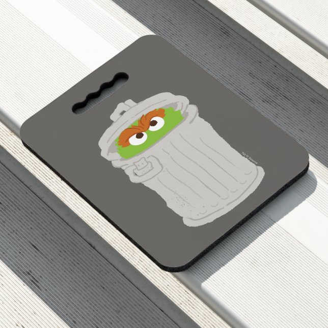 Oscar the Grouch & His Trash Can Seat Cushion (In Situ)