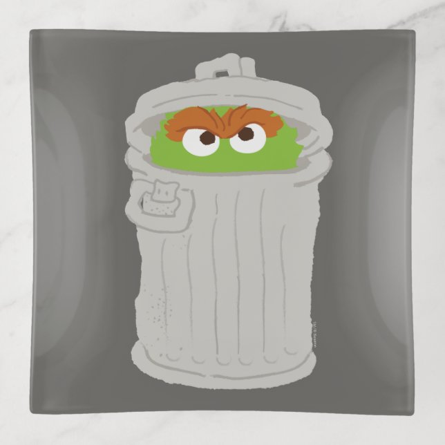 Oscar the Grouch & His Trash Can Trinket Tray (Front)