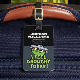Oscar the Grouch   I Feel Grouchy   Add Your Name Luggage Tag