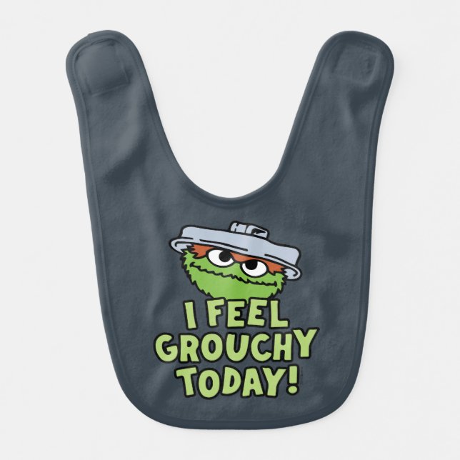 Oscar the Grouch | I Feel Grouchy Today! Baby Bib (Front)