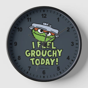 Oscar the Grouch I Feel Grouchy Today! Clock