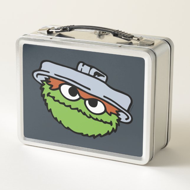 Oscar the Grouch | I Feel Grouchy Today! Metal Lunch Box (Back)