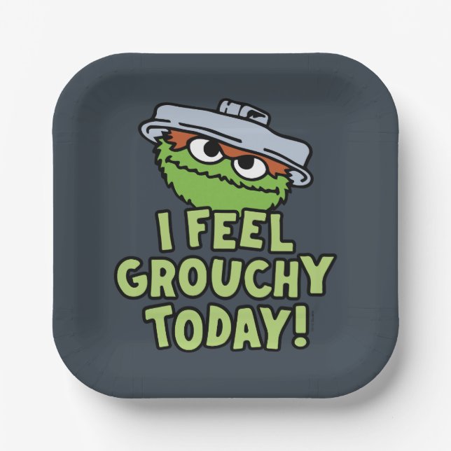 Oscar the Grouch | I Feel Grouchy Today! Paper Plates (Front)