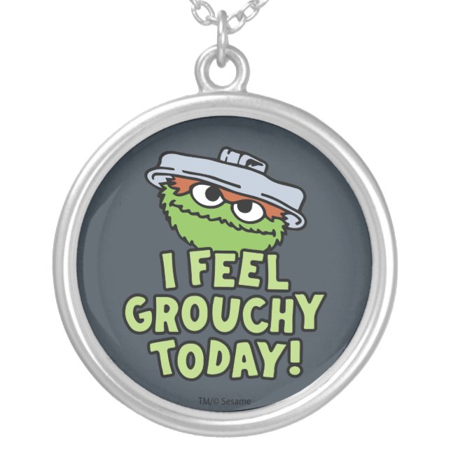 Oscar the Grouch | I Feel Grouchy Today! Silver Plated Necklace (Front)