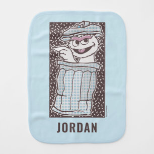 Oscar the Grouch Kiss My Can Baby Burp Cloth