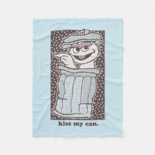 Oscar the Grouch Kiss My Can Fleece Blanket