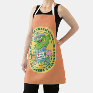 Oscar the Grouch Monster Treasure Badge Apron