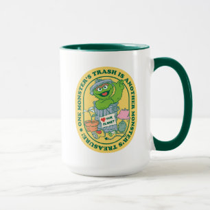 Oscar the Grouch   Monster Treasure Badge Mug