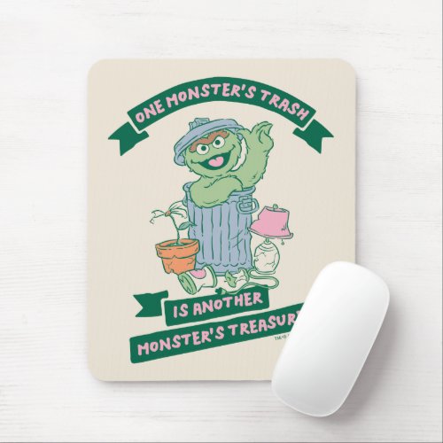 Oscar the Grouch  Monster Treasure Graphic Mouse Pad