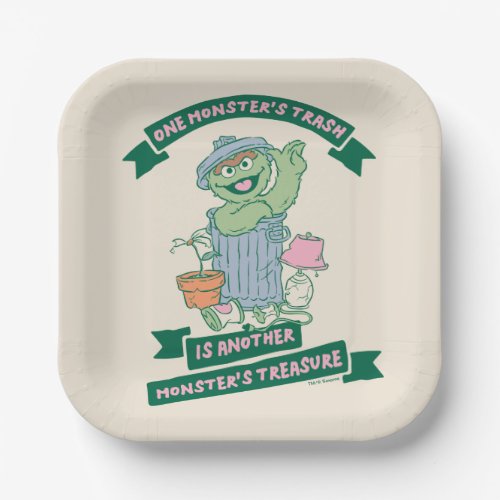 Oscar the Grouch  Monster Treasure Graphic Paper Plates