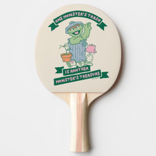 Oscar the Grouch  Monster Treasure Graphic Ping Pong Paddle