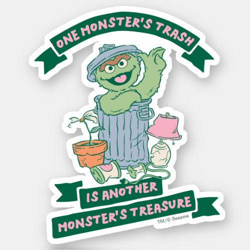 Oscar the Grouch  Monster Treasure Graphic Sticker
