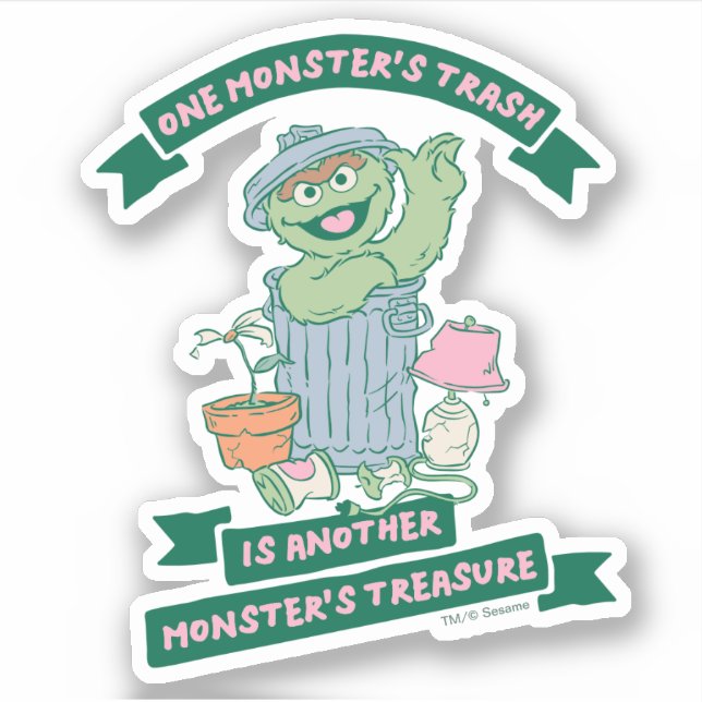 Oscar the Grouch | Monster Treasure Graphic Sticker (Front)