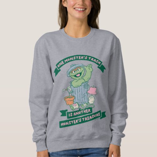 Oscar the Grouch  Monster Treasure Graphic Sweatshirt