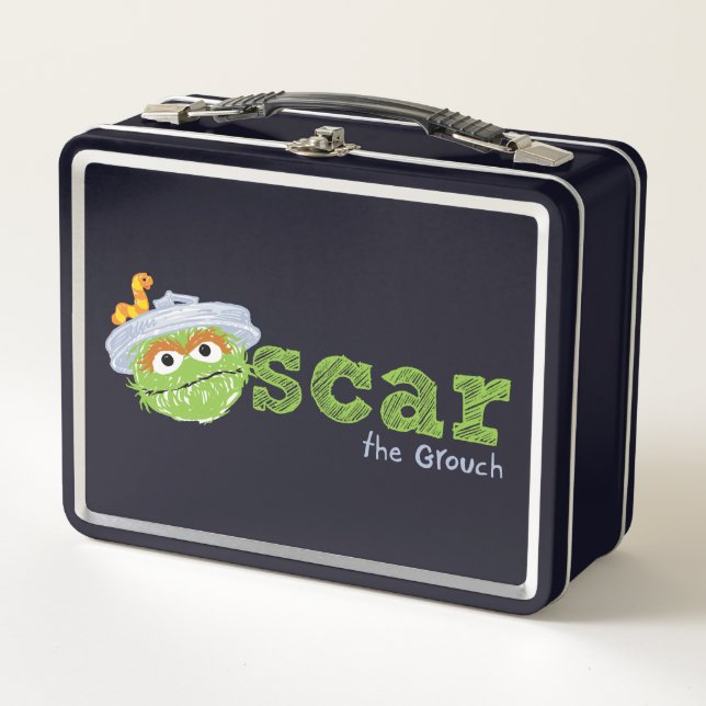 Oscar the Grouch Name Metal Lunch Box (Front)
