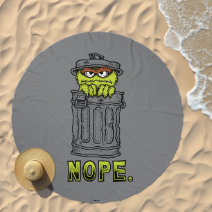 Oscar the Grouch - Nope. Beach Towel