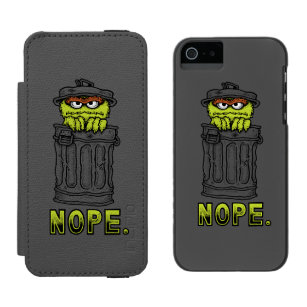 Oscar the Grouch - Nope. Wallet Case For iPhone SE/5/5s