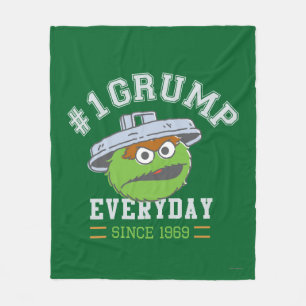 Oscar the Grouch Number 1 Fleece Blanket