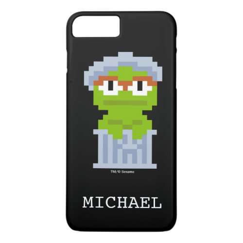 Oscar the Grouch Pixel Art  Add Your Name iPhone 8 Plus7 Plus Case