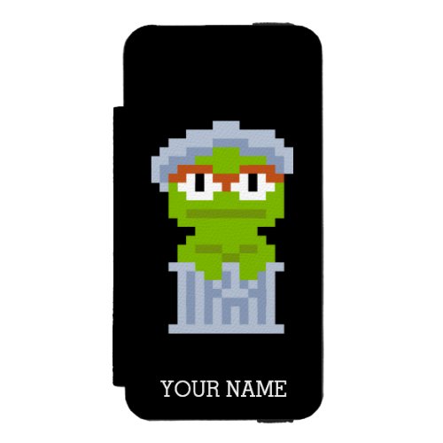 Oscar the Grouch Pixel Art  Add Your Name Wallet Case For iPhone SE55s