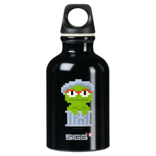Oscar the Grouch Pixel Art Aluminum Water Bottle