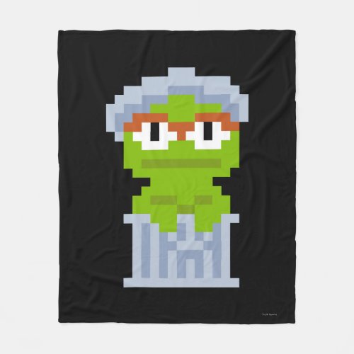 Oscar the Grouch Pixel Art Fleece Blanket