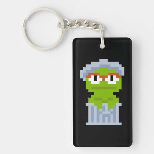 Oscar the Grouch Pixel Art Keychain