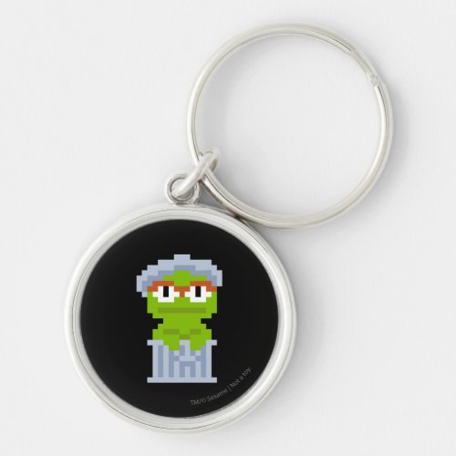 Oscar the Grouch Pixel Art Keychain