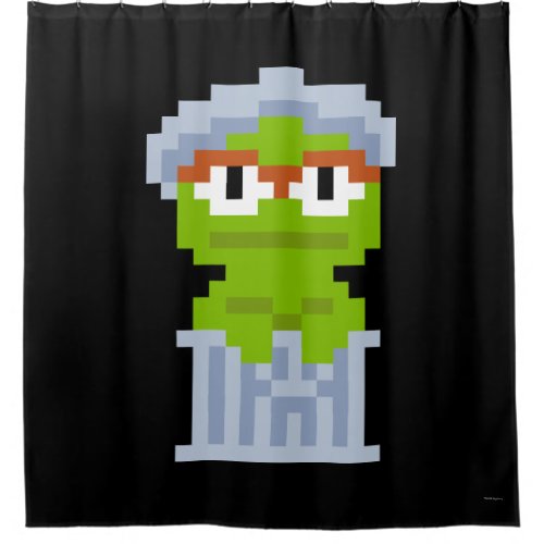 Oscar the Grouch Pixel Art Shower Curtain