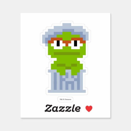 Oscar the Grouch Pixel Art Sticker