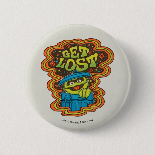 Oscar the Grouch | Psychedelic Button (Front)