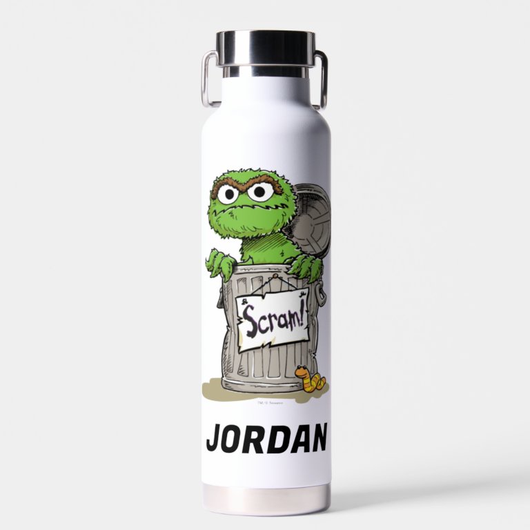 Oscar the Grouch Scram | Add Your Name Water Bottle