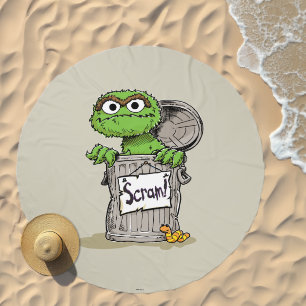 Oscar the Grouch Scram Beach Towel