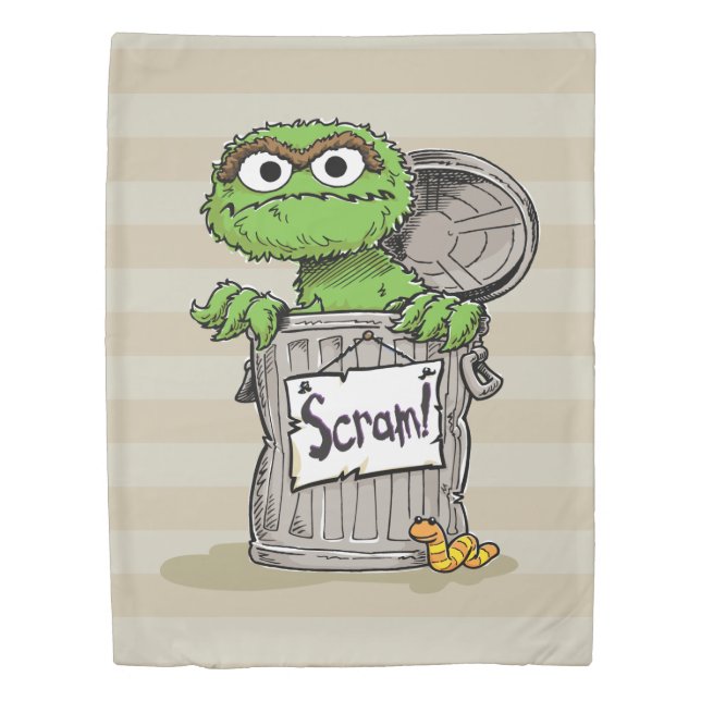 Oscar the Grouch Scram Duvet Cover (Front)