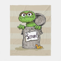 Oscar the Grouch Scram Fleece Blanket