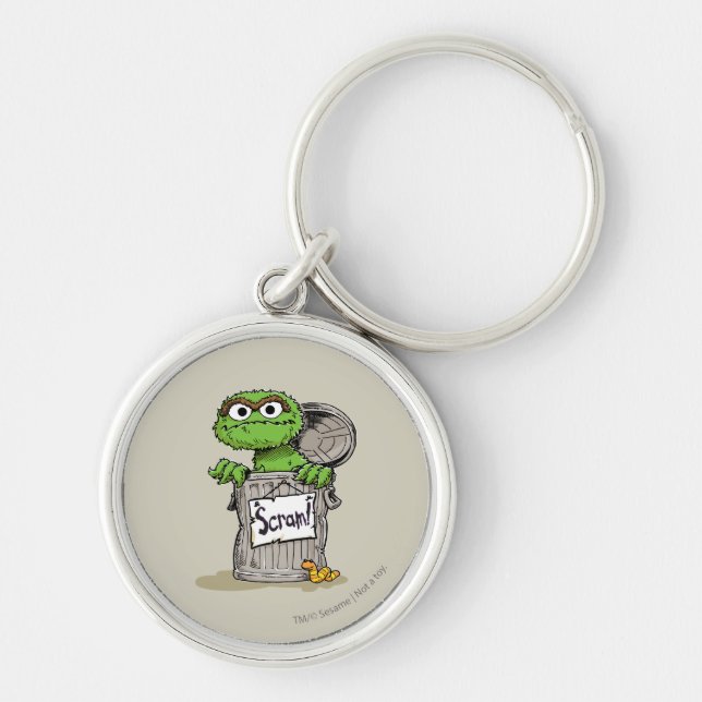 Oscar the Grouch Scram Keychain (Front)