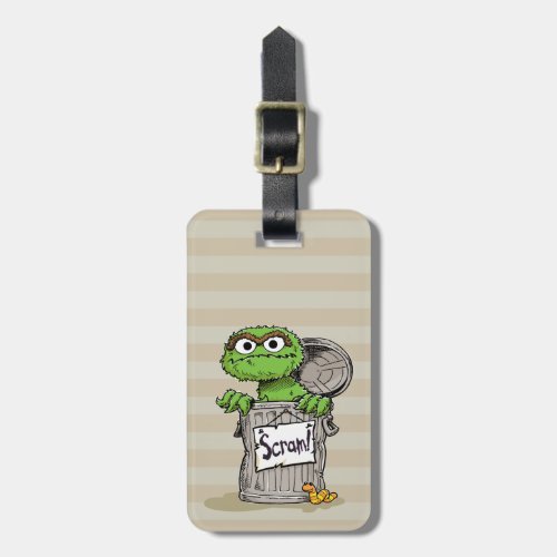 Oscar the Grouch Scram Luggage Tag