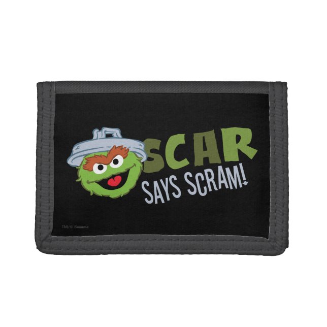 Oscar the Grouch Scram Tri-fold Wallet (Front)