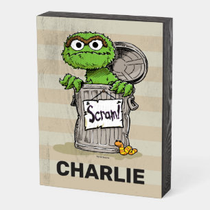 Oscar the Grouch Scram Wooden Box Sign