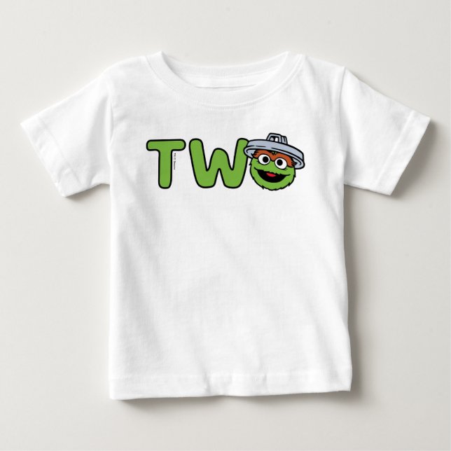 Oscar the Grouch Second Birthday Baby T-Shirt (Front)
