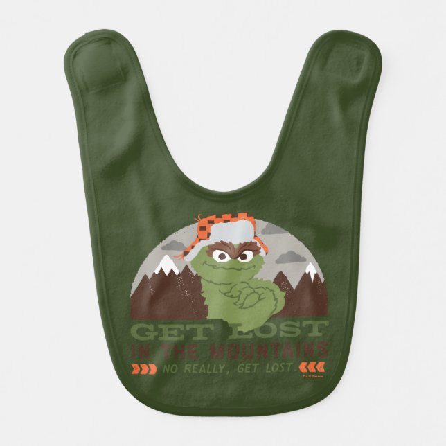 Oscar The Grouch | The Great Outdoors Baby Bib (Front)