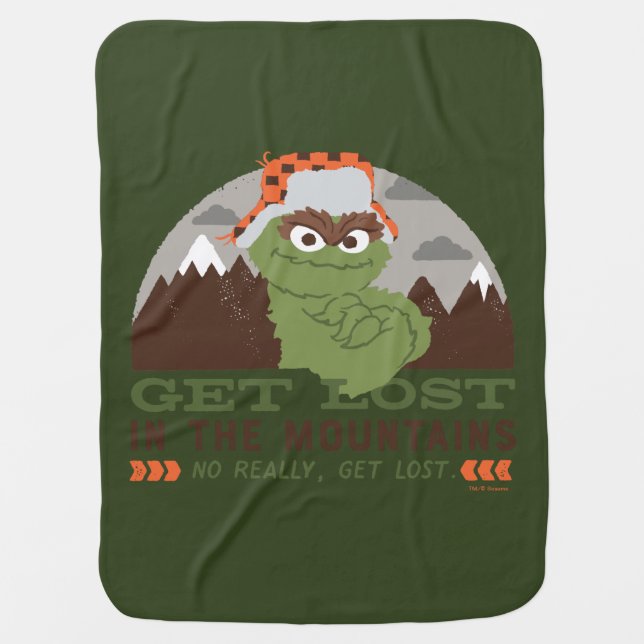 Oscar The Grouch | The Great Outdoors Baby Blanket (Front)
