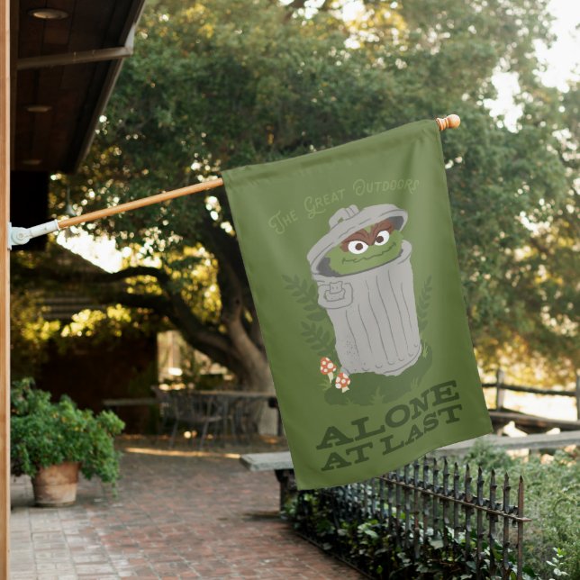 Oscar The Grouch | The Great Outdoors House Flag (In SItu)